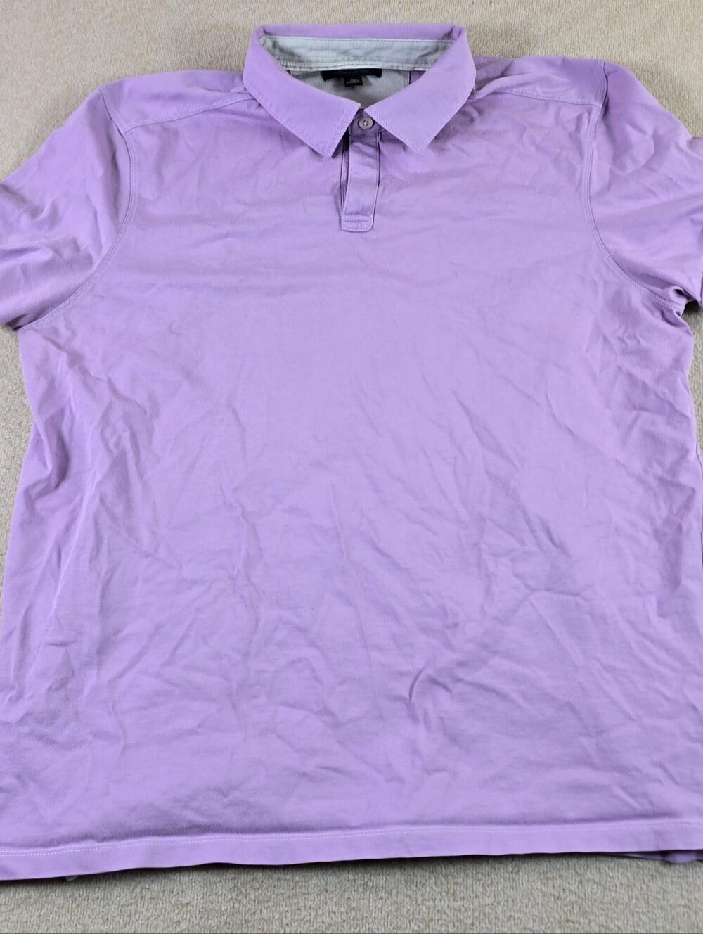 Banana Republic Fitted Pima Polo Shirt Purple XL Short Sleeve Mens Cotton